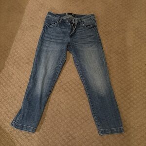 KUT straight leg crop Classic Blue Women's Jeans